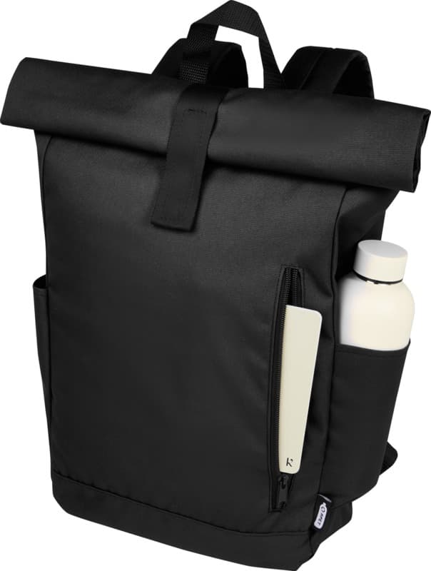 Byron 15.6" GRS RPET roll-top backpack 18L 70