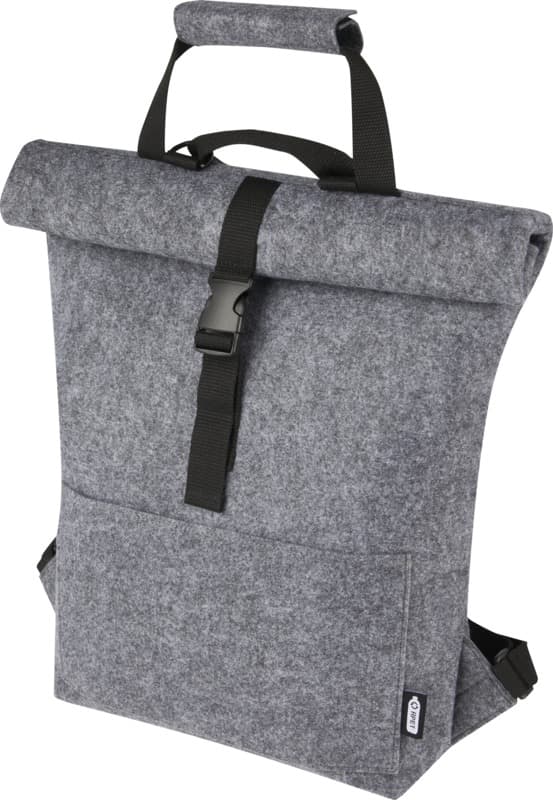 Felta GRS recycled felt roll-top bike bag 13L 1