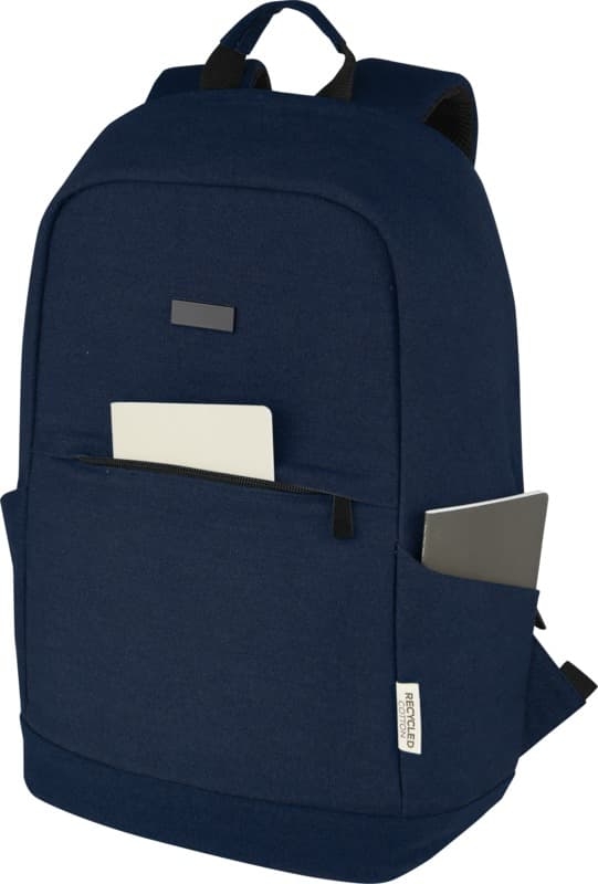 Joey 15.6" GRS recycled canvas anti-theft laptop backpack 18L 13