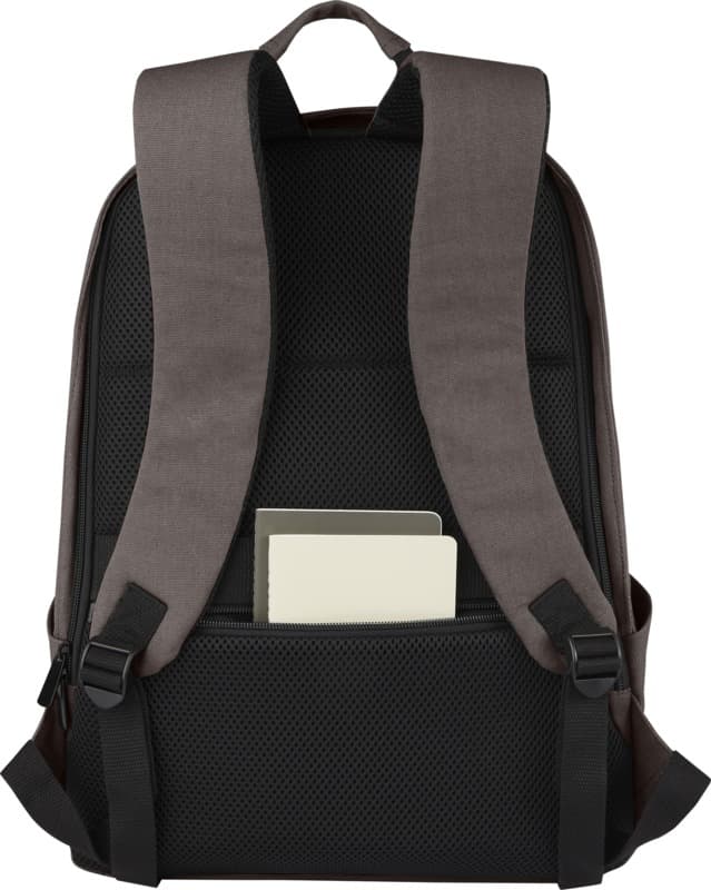 Joey 15.6" GRS recycled canvas anti-theft laptop backpack 18L 22