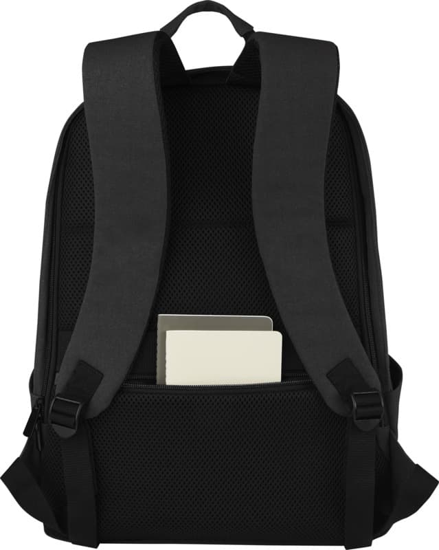 Joey 15.6" GRS recycled canvas anti-theft laptop backpack 18L 6