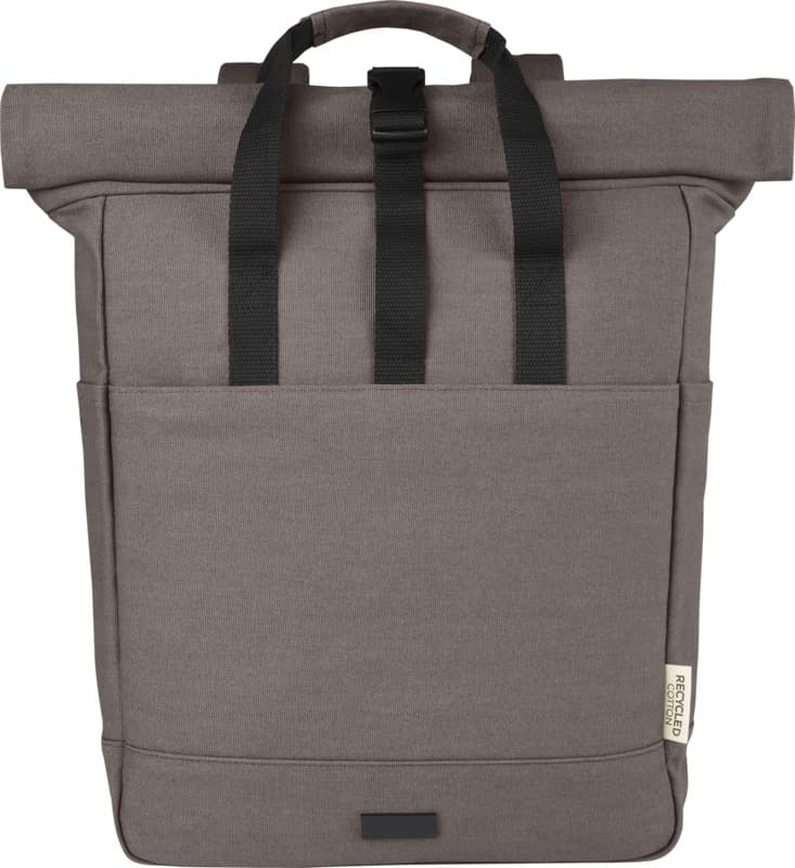Joey 15” GRS recycled canvas rolltop laptop backpack 15L 20