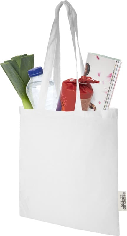 Madras 140 g/m2 GRS recycled cotton tote bag 7L 13