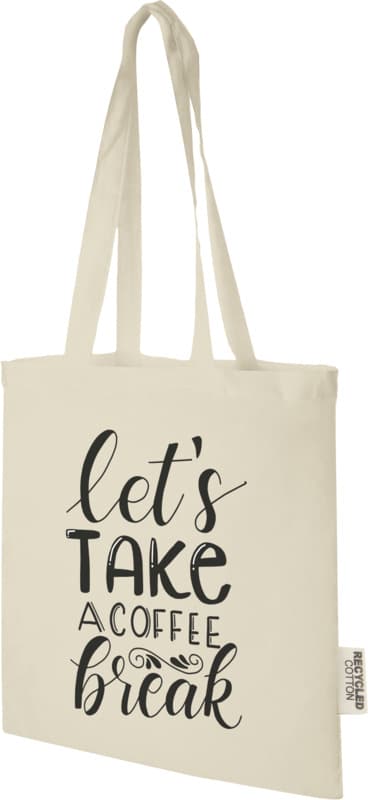 Madras 140 g/m2 GRS recycled cotton tote bag 7L 5