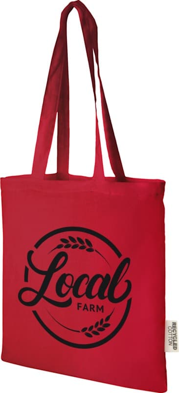 Madras 140 g/m2 GRS recycled cotton tote bag 7L 30