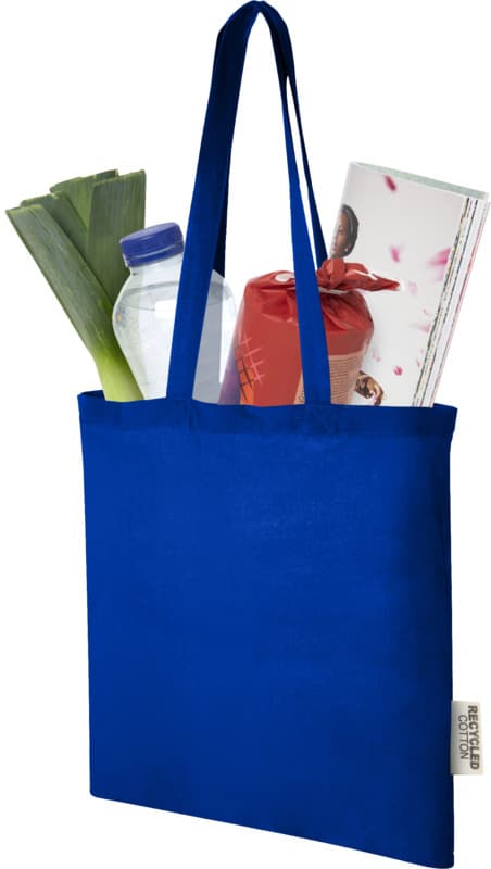 Madras 140 g/m2 GRS recycled cotton tote bag 7L 23