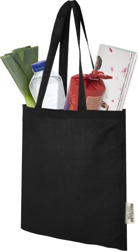 Madras 140 g/m2 GRS recycled cotton tote bag 7L 8
