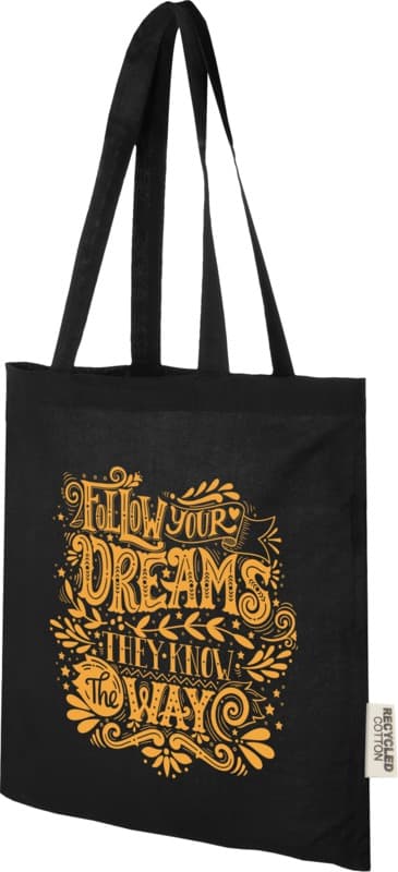 Madras 140 g/m2 GRS recycled cotton tote bag 7L 10