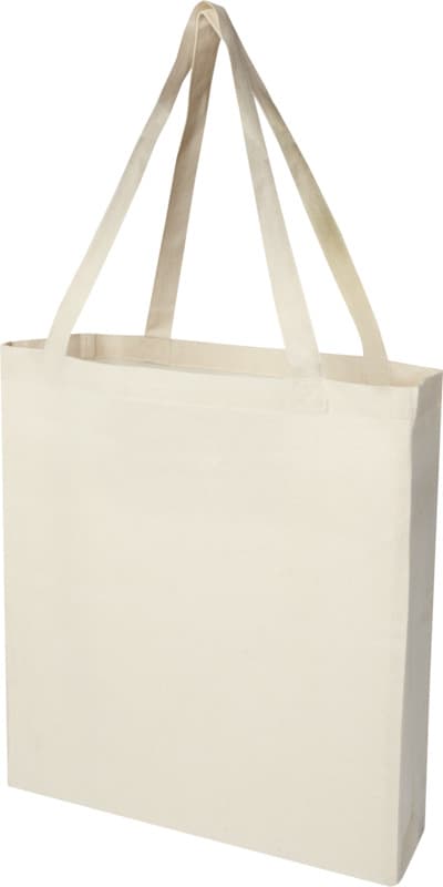 Madras 140 g/m² GRS recycled cotton gusset tote bag 12L 8