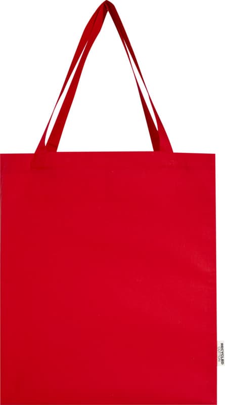 Madras 140 g/m² GRS recycled cotton gusset tote bag 12L 16