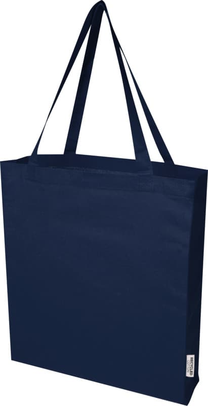 Madras 140 g/m² GRS recycled cotton gusset tote bag 12L 29