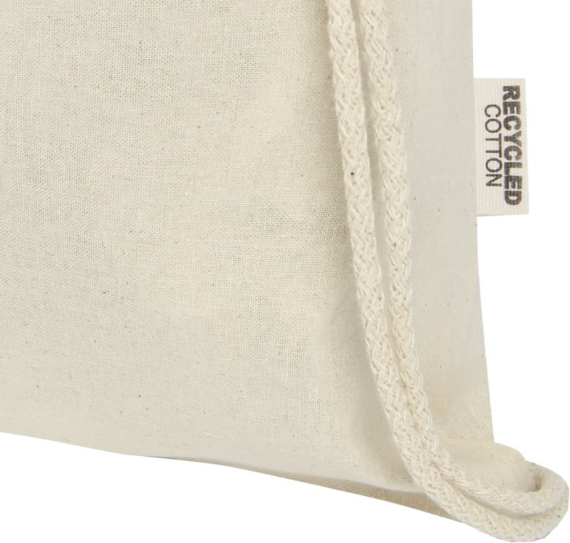 Oregon 140 g/m² GRS recycled cotton drawstring bag 9