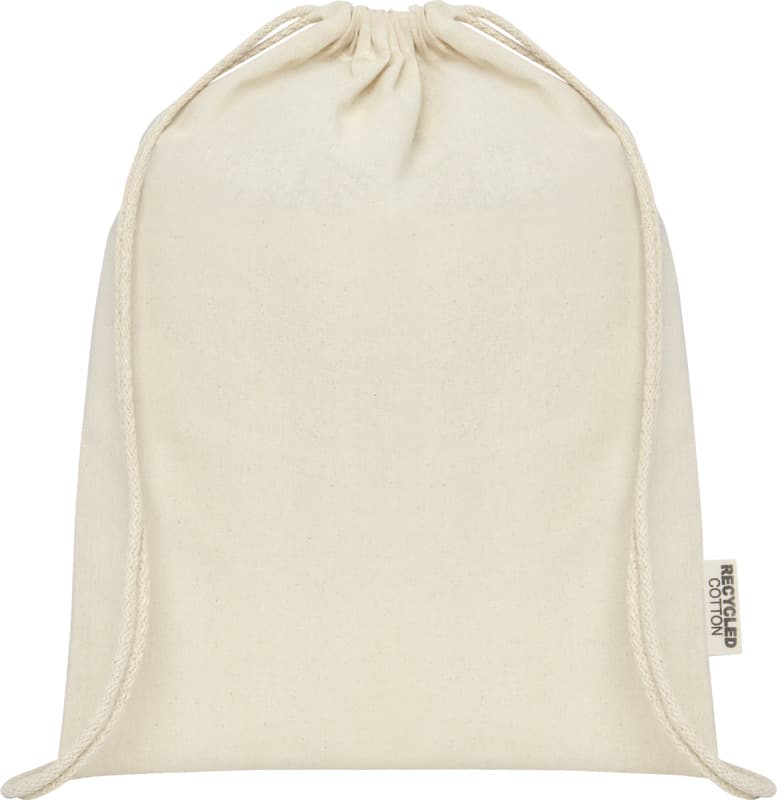 Oregon 140 g/m² GRS recycled cotton drawstring bag 7