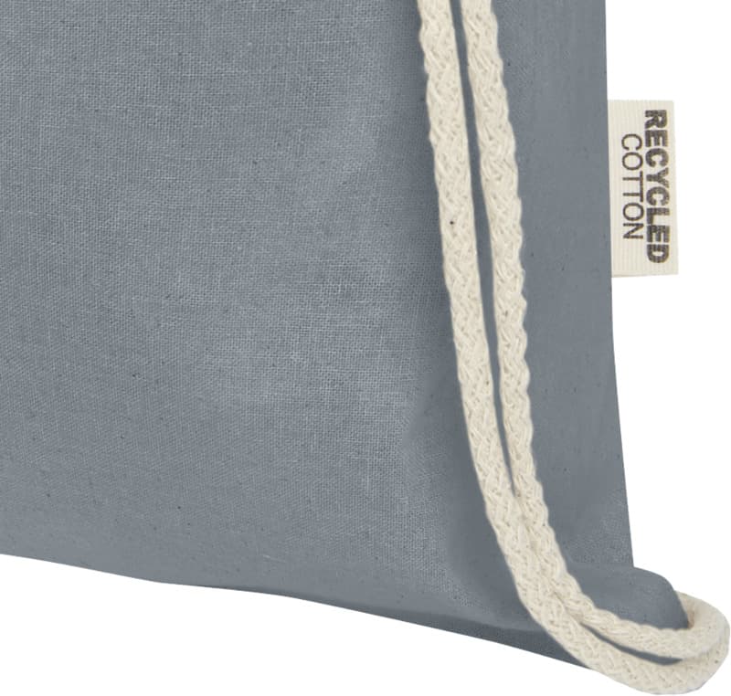 Oregon 140 g/m² GRS recycled cotton drawstring bag 24
