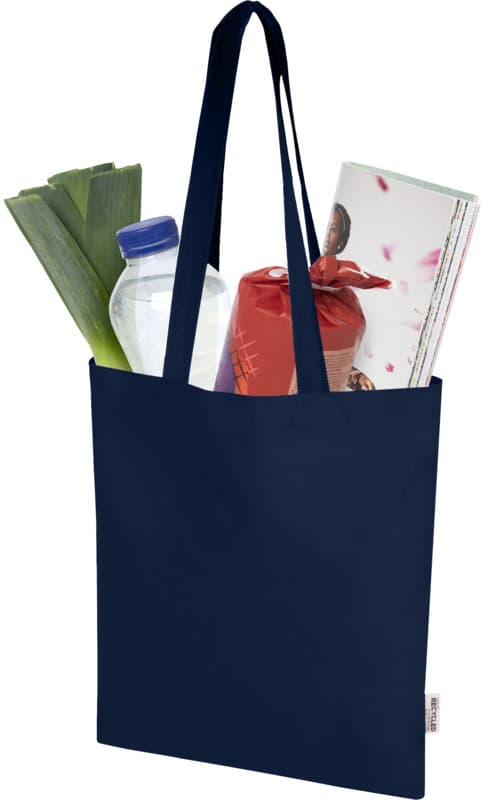 Madras Blend 140 g/m² GRS recycled cotton tote bag 7L 23
