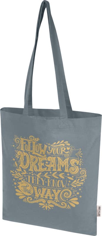 Madras Blend 140 g/m² GRS recycled cotton tote bag 7L 30