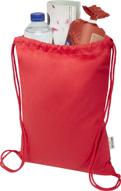 Oregon Blend 140 g/m² GRS recycled drawstring bag 5L 8