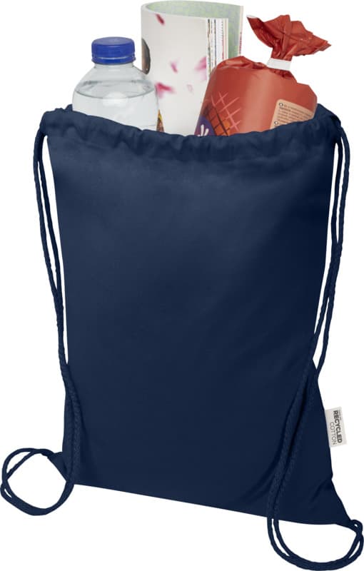 Oregon Blend 140 g/m² GRS recycled drawstring bag 5L 18