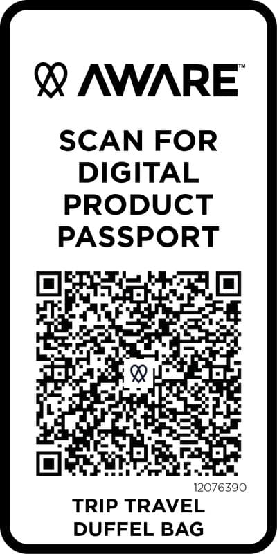 Trip Aware™ recycled travel duffel bag 42L 26