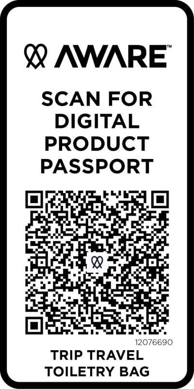 Trip Aware™ recycled travel toiletry bag 6L 4