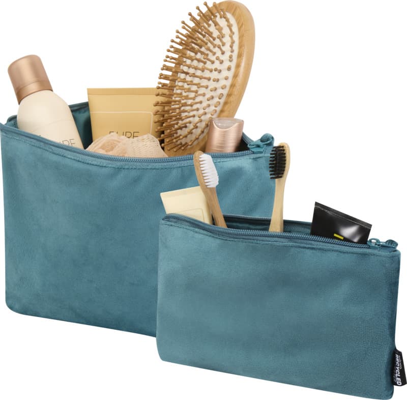 Swift GRS recycled velvet toiletry bag set 8