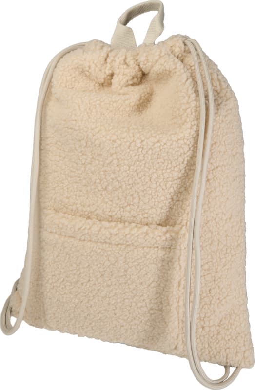 Bear GRS recycled sherpa drawstring backpack 9L 1