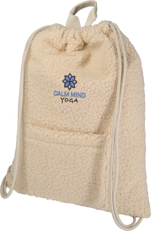 Bear GRS recycled sherpa drawstring backpack 9L 6