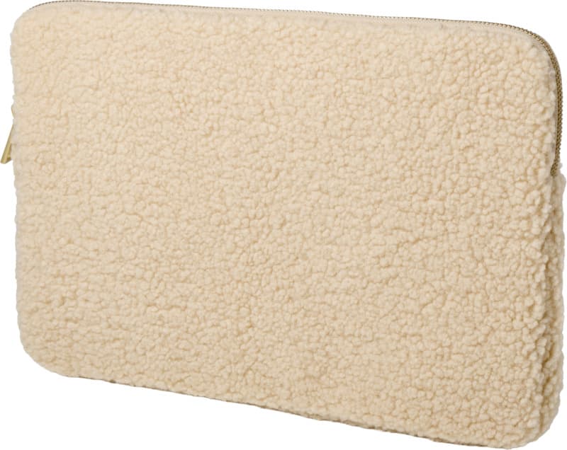 Bear 13" GRS recycled sherpa laptop sleeve 2L 1