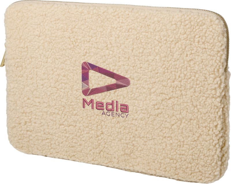 Bear 13" GRS recycled sherpa laptop sleeve 2L 6