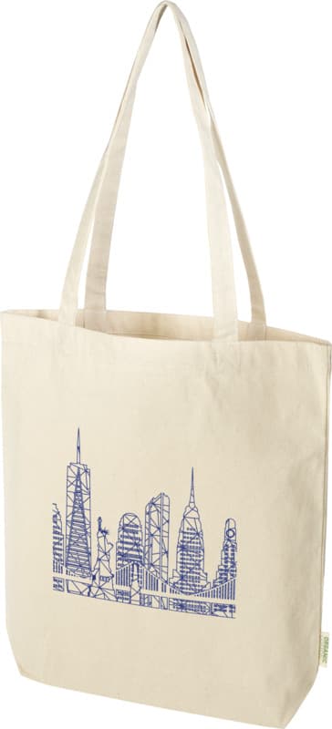 Odisha 180 g/m² OCS organic wide bottom tote bag 11L  12