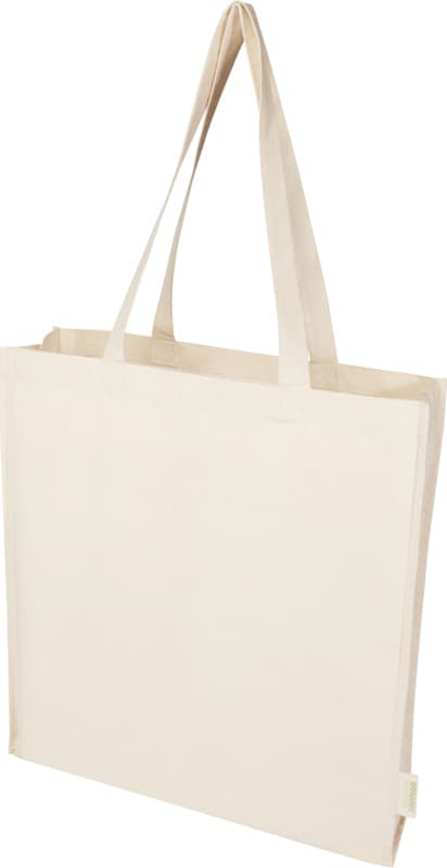 Odisha 180 g/m² OCS organic full gusset tote bag 14L  8