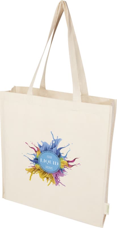 Odisha 180 g/m² OCS organic full gusset tote bag 14L  13