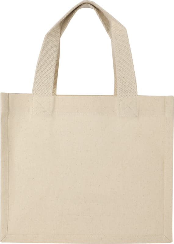 Odessa 220 g/m² GRS recycled cotton mini gusset tote bag 9L 3