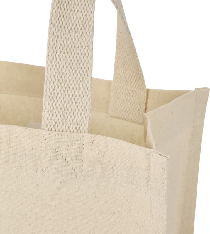 Odessa 220 g/m² GRS recycled cotton mini gusset tote bag 9L 5