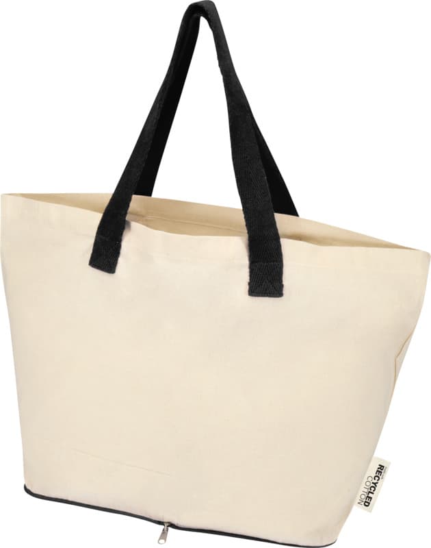 Sierra 140 g/m² GRS recycled foldable cotton tote bag 7L 25