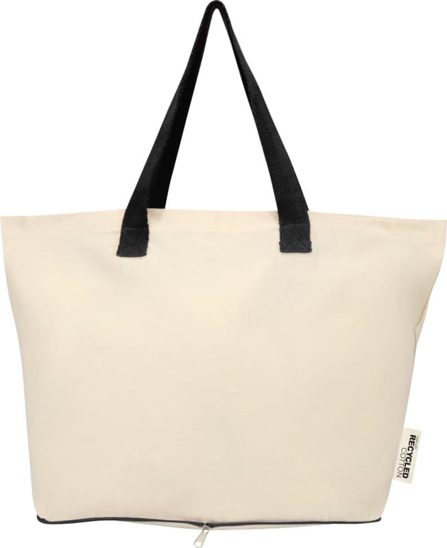 Sierra 140 g/m² GRS recycled foldable cotton tote bag 7L 26