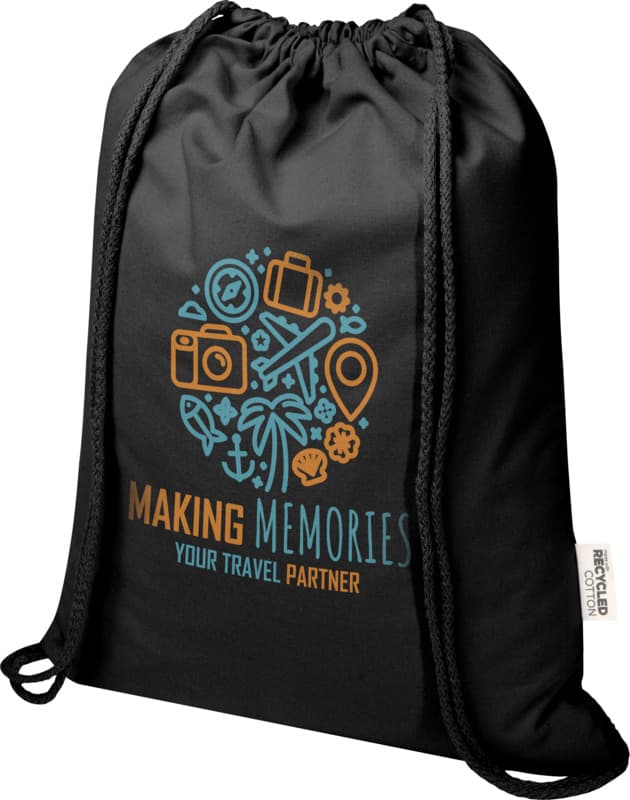 Peru Blend 180 g/m² GRS recycled drawstring bag 5L 40