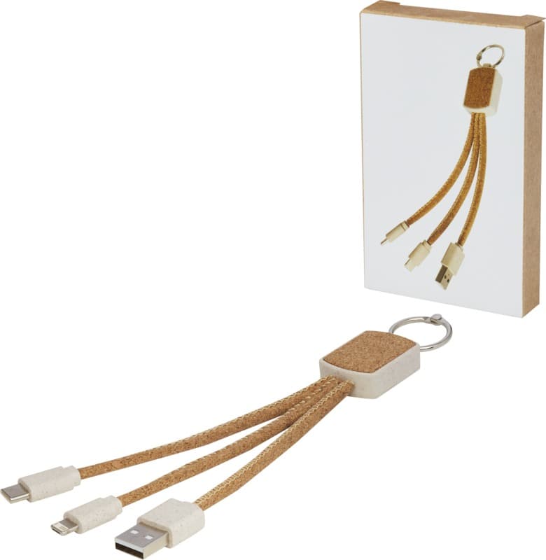 Bates wheat straw and cork 3-in-1 charging cable 4