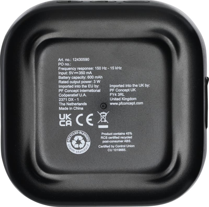 Stark 2.0 3W mini RCS recycled plastic Bluetooth® speaker 11