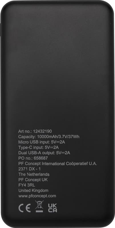 Loop 10.000 mAh recycled plastic power bank  3