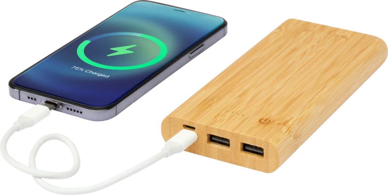 Tulda 10.000 mAh bamboo power bank 6