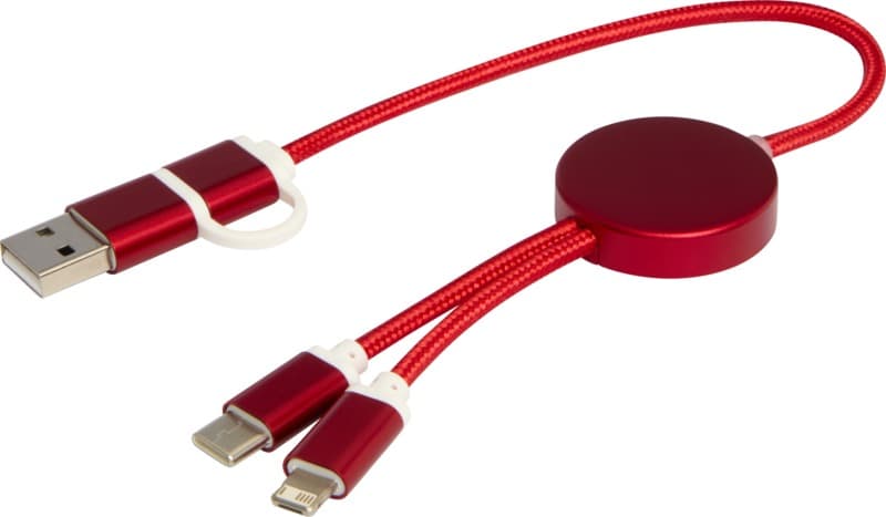 Alasia 5-in-1 recycled aluminium and plastic 30 cm data sync and 27W fast charge cable 4