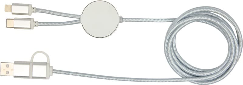 Alasia 5-in-1 recycled aluminium and plastic 150 cm data sync and 27W fast charge cable 19