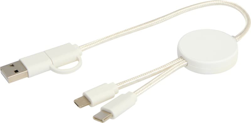 Citala 5-in-1 recycled plastic 30 cm data sync and 27W fast charge cable 12