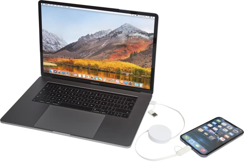 Citala 5-in-1 recycled plastic 90 cm retractable data sync and 40W fast charge cable 6