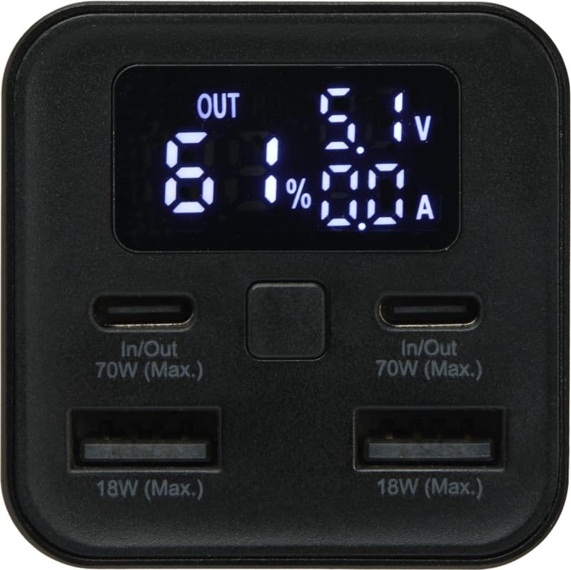 Acamar 20.000 mAh 70W recycled aluminium laptop power bank 7