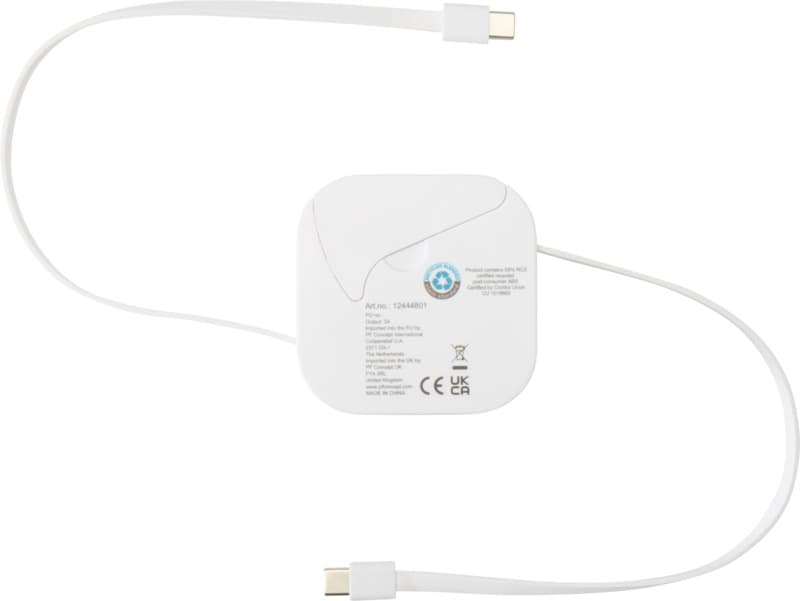 Gloas 5-in-1 recycled retractable data sync and 100W fast charge cable with smartphone tool kit 3