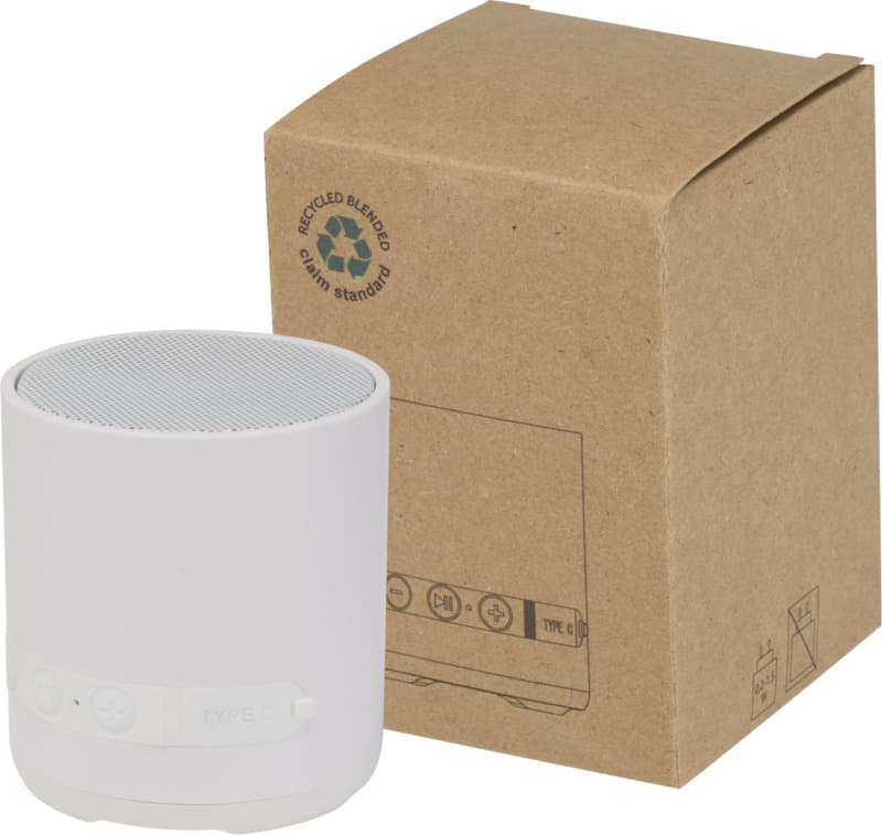 Hunor 3W recycled plastic wireless speaker 9