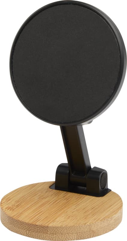 Alcor recycled plastic foldeable magnetic phone stand with bamboo details 7