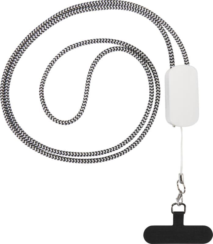 Anser recycled plastic smartphone lanyard with 27W 5-in-1 built-in cable 2